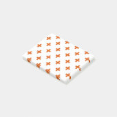 Post-it® Polka orange croise sur blanc (Incliné)