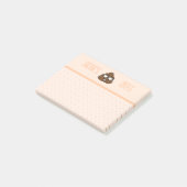 Post-it® Polka Poo 4x3 de pêche (Incliné)