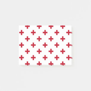 Post-it® Polka rouge croise sur blanc