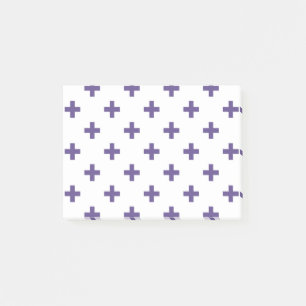 Post-it® Polka ultra violette croise sur blanc