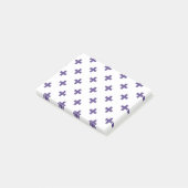 Post-it® Polka ultra violette croise sur blanc (Incliné)