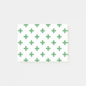 Post-it® Polka verte croise sur blanc (Devant)