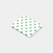 Post-it® Polka verte croise sur blanc (Incliné)