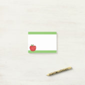Post-it® Pomme de dessin animé rouge (Sur un bureau)