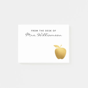 Post-it® Pomme dorée fausse élégante enseignant personnalis