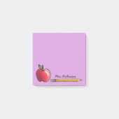 Post-it® Pomme et crayon Professeur personnalisé Purple 3 x (Devant)