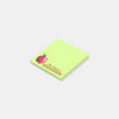 Post-it® Pomme et règle Professeur personnalisé Vert 3 x 3 (Incliné)