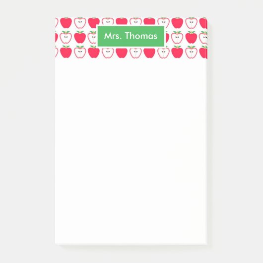 Post-it® Pomme rouge et blanche Poster personnalisé Note It (Devant)