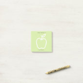 Post-it® Pomme verte avec enseignant du bureau de 3 x 3 (Sur un bureau)