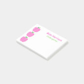 Post-it® Pommes à points rose et vert Polka (Incliné)