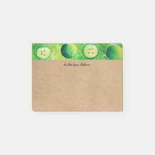 Post-it® Pommes Kraft Rustiques Aquarelle Personnalisées
