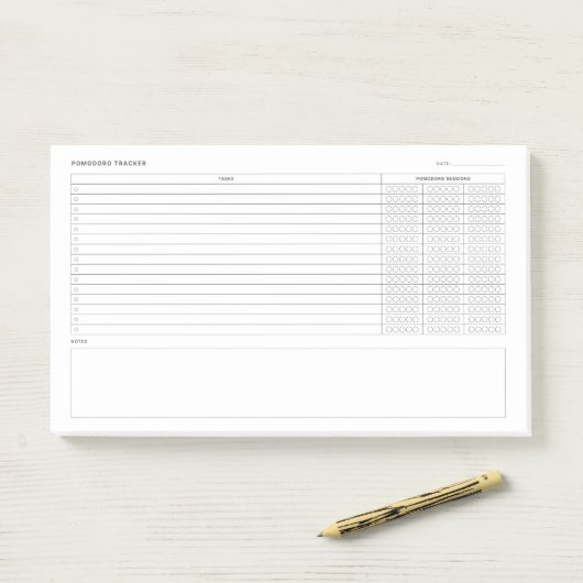 Post-it® Pomodoro Etude Habit Planner (Sur un bureau)