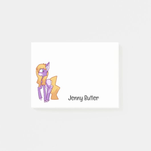 Post-it® Poney Anthro Violet (Devant)