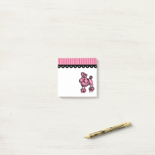 Post-it® Poodé rose Notes (Sur un bureau)
