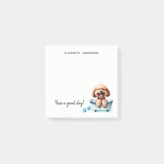 Post-it® Poodle Chien Personnalisé (Devant)
