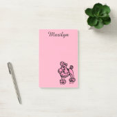 Post-it® Poodle français rétro personnalisé Post It Notes C (Bureau)