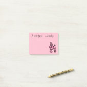 Post-it® Poodle français rose personnalisé Post It Notes Ca (Sur un bureau)