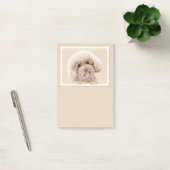 Post-it® Poodle Miniature Toy Apricot Crème Chien Brown Art (Bureau)
