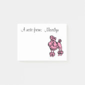 Post-it® Poodle rose personnalisé Post-it Notes (Devant)