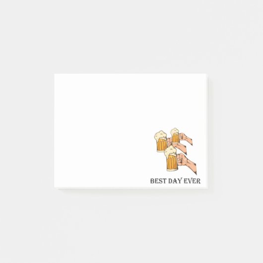 Post-it® Pop Art Beer Meilleur Jour Jamais (Devant)