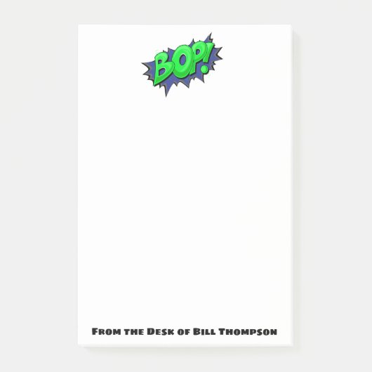 Post-it® Pop Art Comic Bop ! Cadeau Super Hero customisé (Devant)