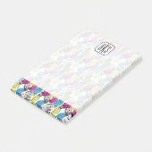 Post-it® Pop Art Pineappy Et Palm Feuilles| Monogramme (Incliné)