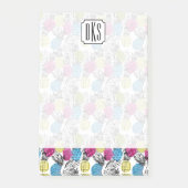 Post-it® Pop Art Pineappy Et Palm Feuilles| Monogramme (Devant)