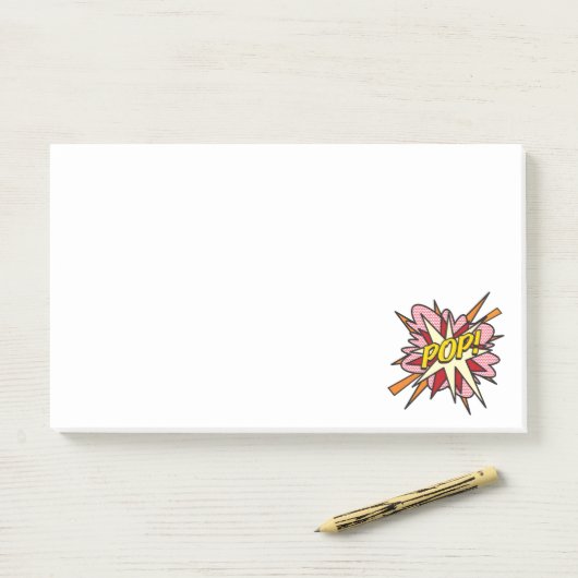 Post-it® POP Simple Fun Modern Comic Book (Sur un bureau)