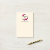 Post-it® Poppies florales rose Fuchsia Wreath Meilleure mam (Sur un bureau)