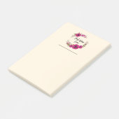 Post-it® Poppies florales rose Fuchsia Wreath Meilleure mam (Incliné)