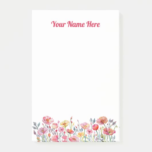 Post-it® Poppies on Parade Post It Notes (Devant)