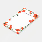 Post-it® Poppies rouges | Nom personnalisé (Incliné)