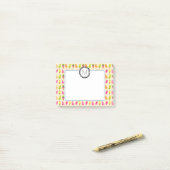 Post-it® Popsicles et crème glacée Monogramme personnalisé (Sur un bureau)