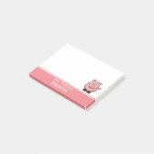 Post-it® Porc rose gras Funny personnalisé (Incliné)