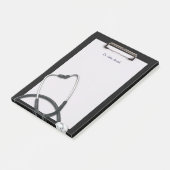 Post-it® Porte - bloc Médicale noir avec Stethoscope (Incliné)