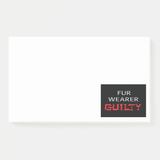 Post-it® Porteur de fourrure coupable (Devant)