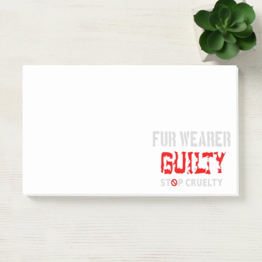Post-it® Porteur de fourrure coupable (Bureau)
