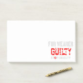 Post-it® Porteur de fourrure coupable (Sur un bureau)