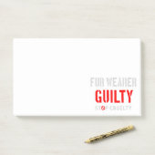 Post-it® Porteur de fourrure coupable (Sur un bureau)