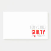 Post-it® Porteur de fourrure coupable (Devant)