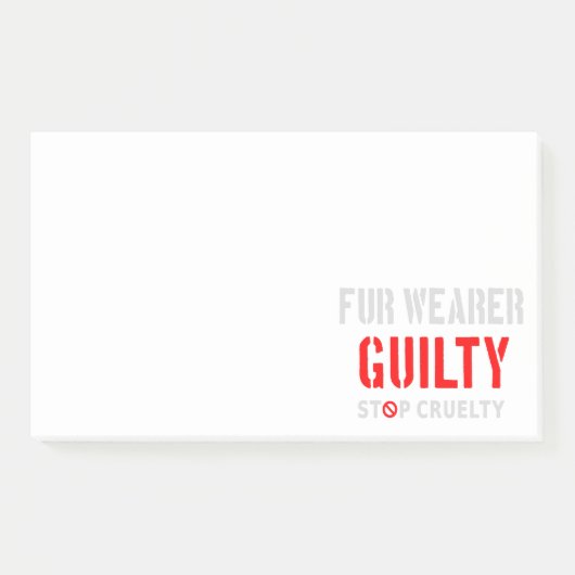 Post-it® Porteur de fourrure coupable (Devant)