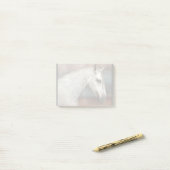 Post-it® Portrait de Cheval Andalou Gris Dappé (Sur un bureau)