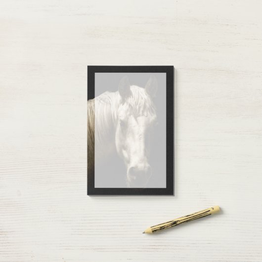 Post-it® Portrait de cheval VI (Sur un bureau)