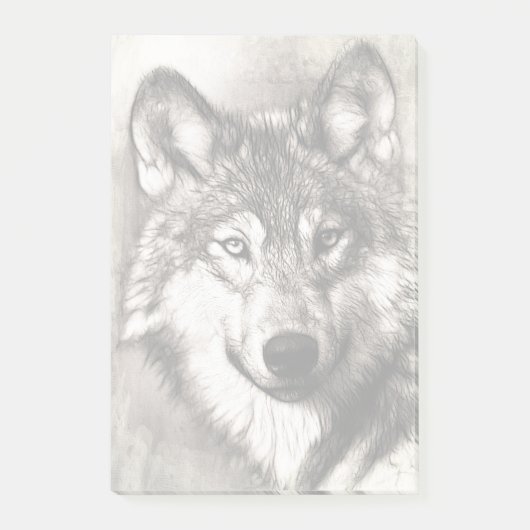Post-it® Portrait de loup (Devant)