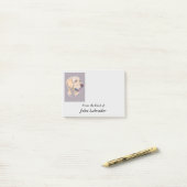 Post-it® Portrait de trieur du Labrador jaune (Sur un bureau)