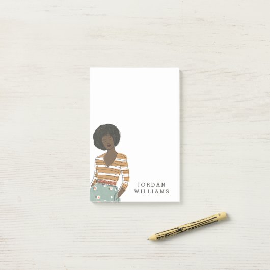 Post-it® Portrait de vignette de mode (Sur un bureau)