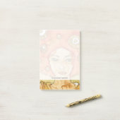 Post-it® Portrait d'une belle fille (Sur un bureau)