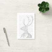Post-it® Portrait noir et blanc de cerfs (Bureau)