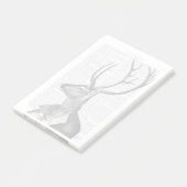 Post-it® Portrait noir et blanc de cerfs (Incliné)