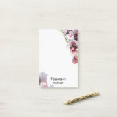Post-it® Pos Personel Home Office Rose & Purple Florals (Sur un bureau)